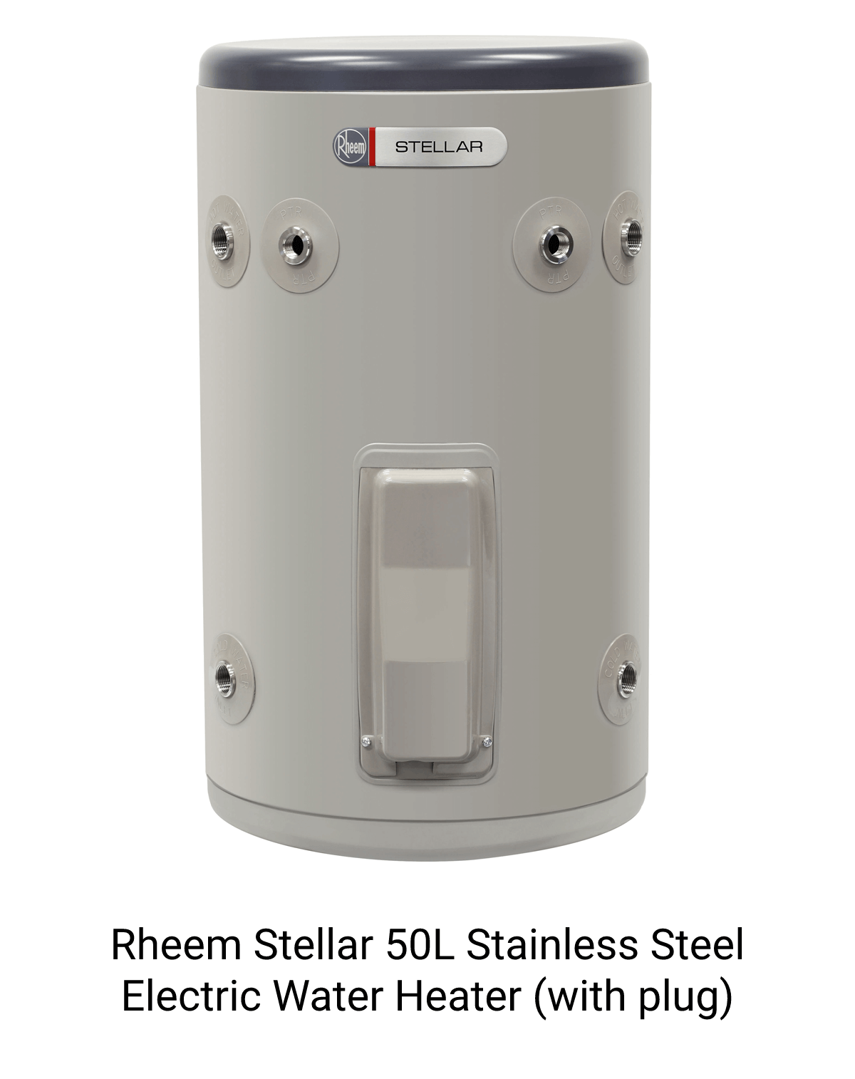 Rheem Stellar 50L Stainless Steel Electric Water Heater (with plug)