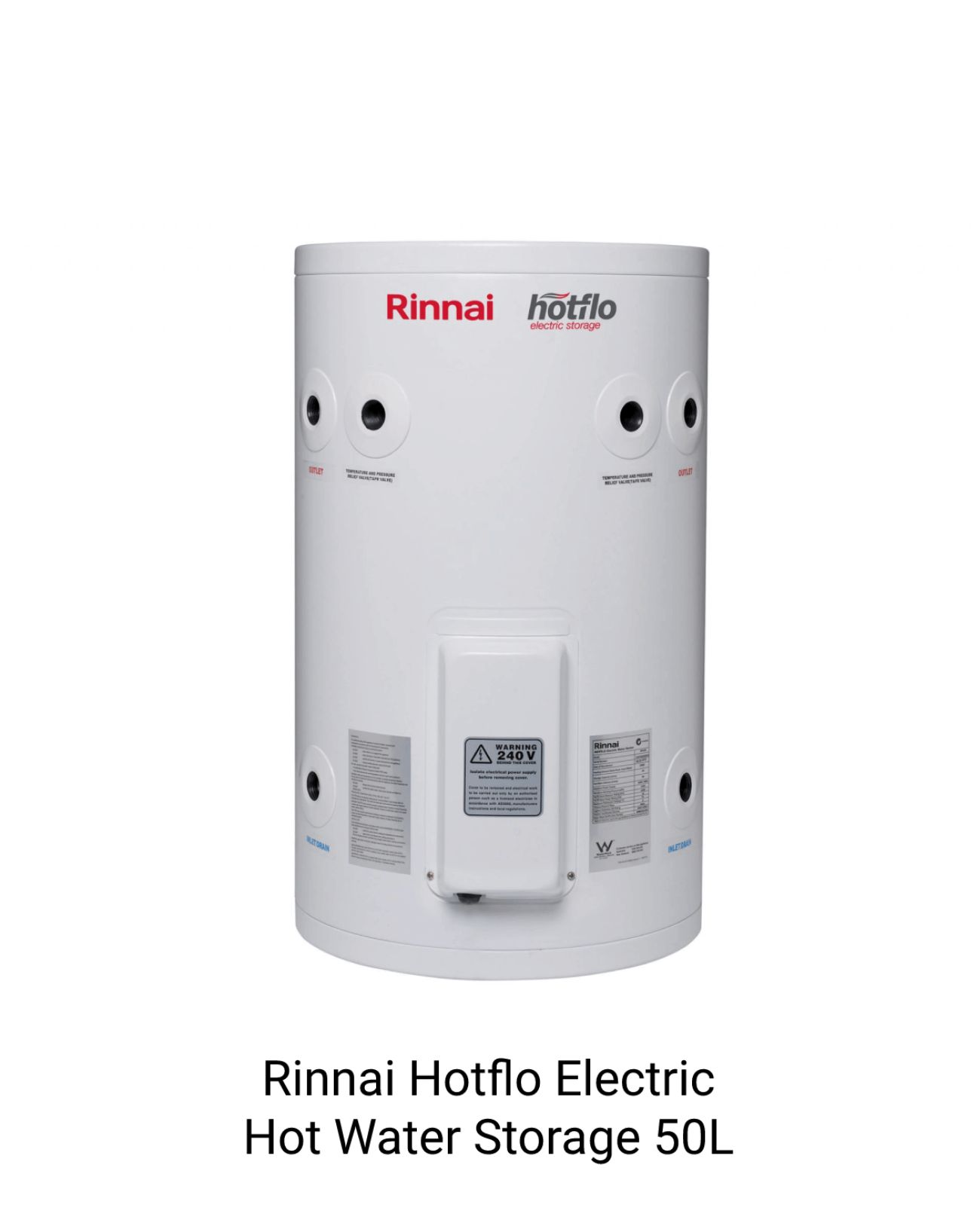 Rinnai Hotflo Electric Hot Water Storage 50L